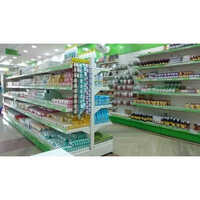 White And Green Cosmetic Display Rack