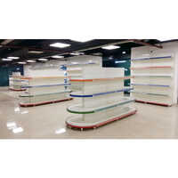 White Center Display Rack With Round End