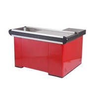Red Retail Store Counter