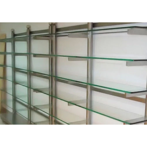 Transparent Supermarket Glass Shelves