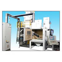 Shot Peening Machine - 1 Ton Production Capacity, White Automatic Electric Power Source, Coated Surface Treatment, 1 Year Warranty