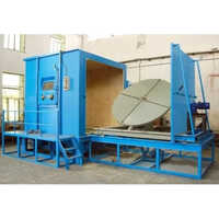 Tyre Mould Cleaning Machine - Semi Automatic, 1000w Power, Blue Color | Features: Dust Collector, Turntable Fixture, Abrasive Recovery Unit, 4 Suction Nozzles