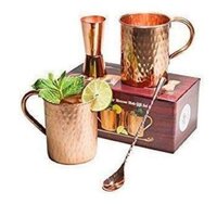 King Antique Copper Mug - Hand-hammered Finish, Naturally Cools Beverages, Sturdy Handle For Comfortable Grip, Ideal For Traditional Drinks And Cocktails