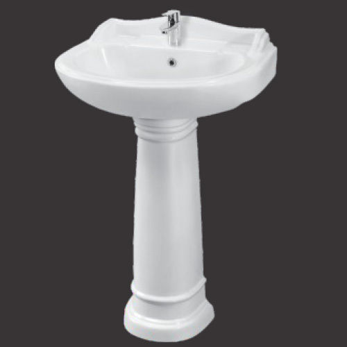 White Serena Full Pedestal Wash Basin