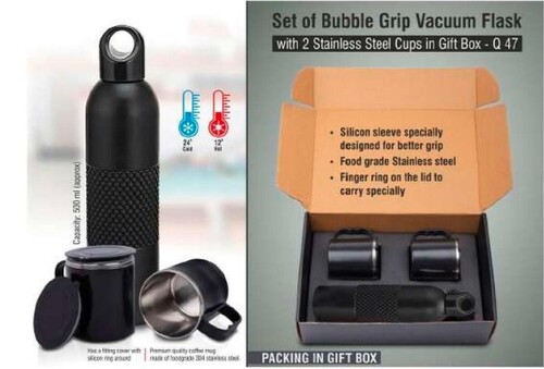 Earthy Touch Diary & Bottle Gift - Color: Black