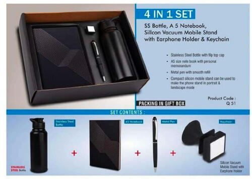 Ecofusion Diary With Bottle - Color: Black