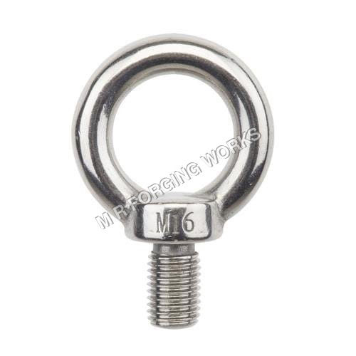 Round Stainless Steel Eye Bolt - Color: Silver