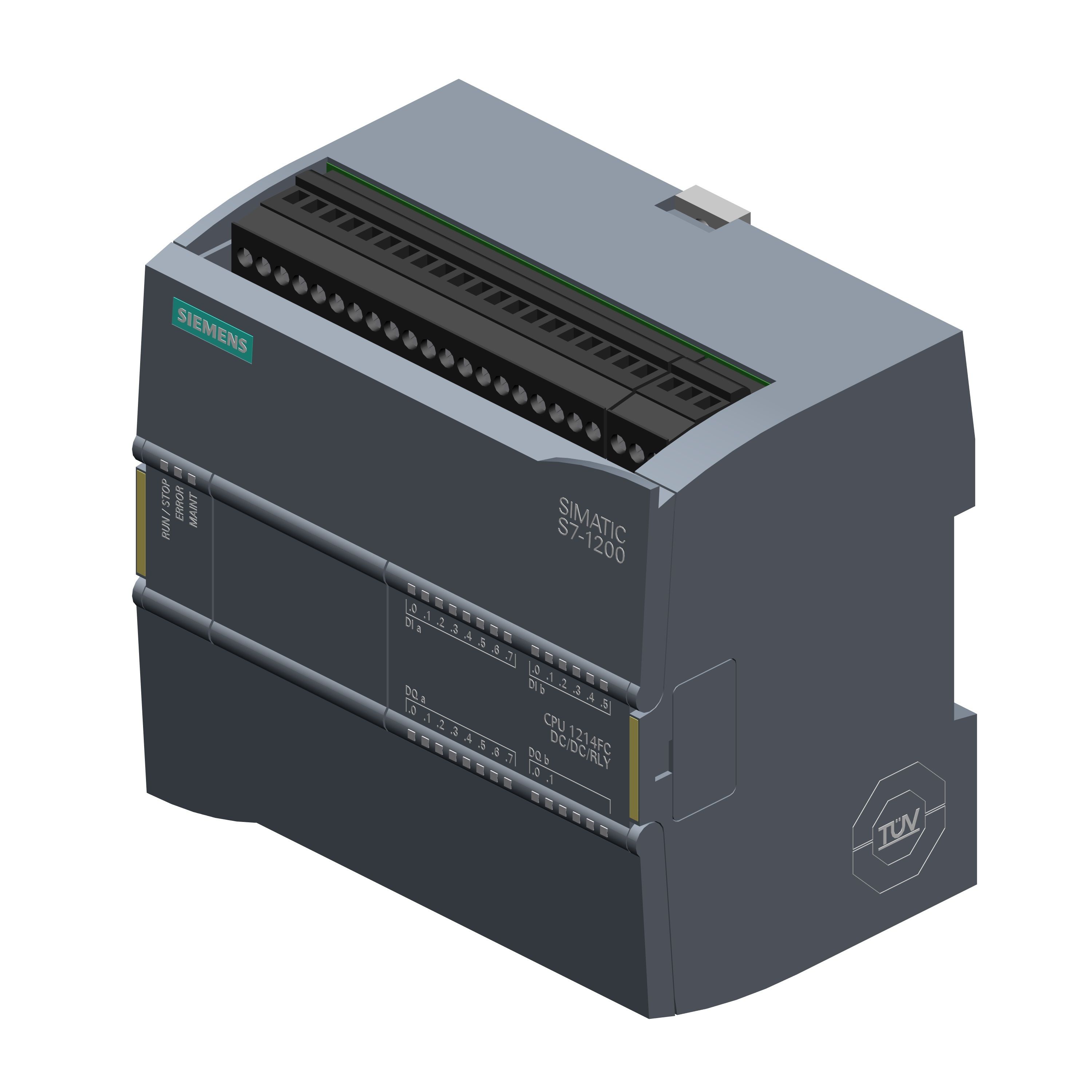 SIEMENS CPU 1214 FC  DC DC Relay  14DI 10DO 2AI MODEL NUMBER / NAME  : 6ES72141HF400XB0