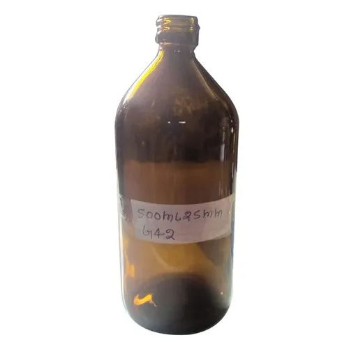 Brown 500 Ml Amber Pharmaceutical Glass Bottle