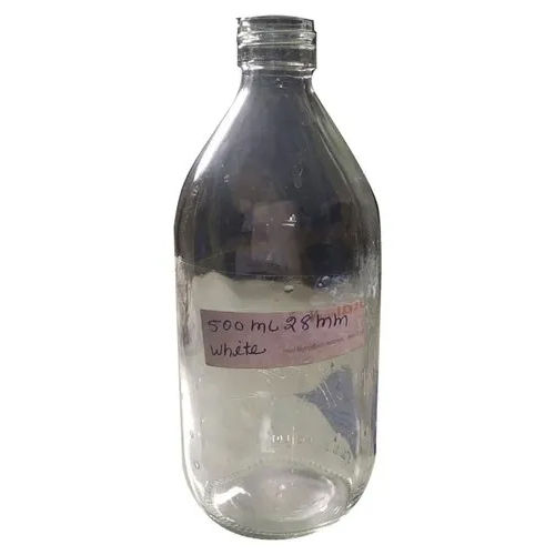 Transparent 500 Ml Clear Glass Chemical Bottles