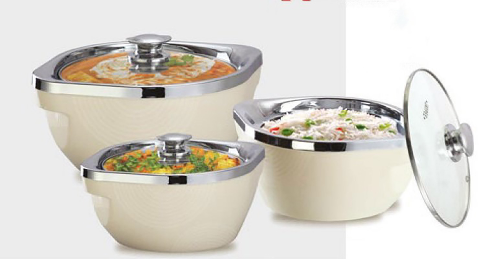 STAINLESS STEEL CASSEROLE GLASSEROLE