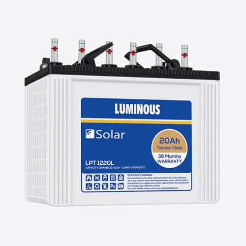 Luminous Lpt1220L Solar 20 Ah Tubular Battery Battery Capacity: <150Ah