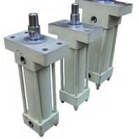 Industrial Tie Rod Hydraulic Cylinder - Color: White