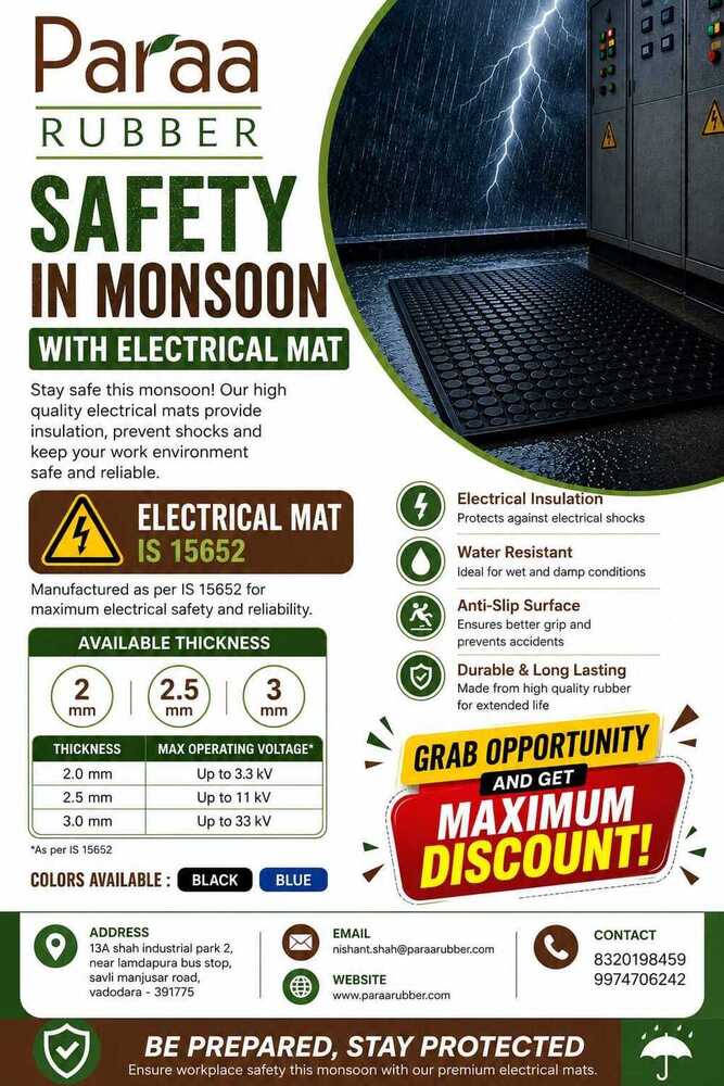 Electrical Mats - Color: Black