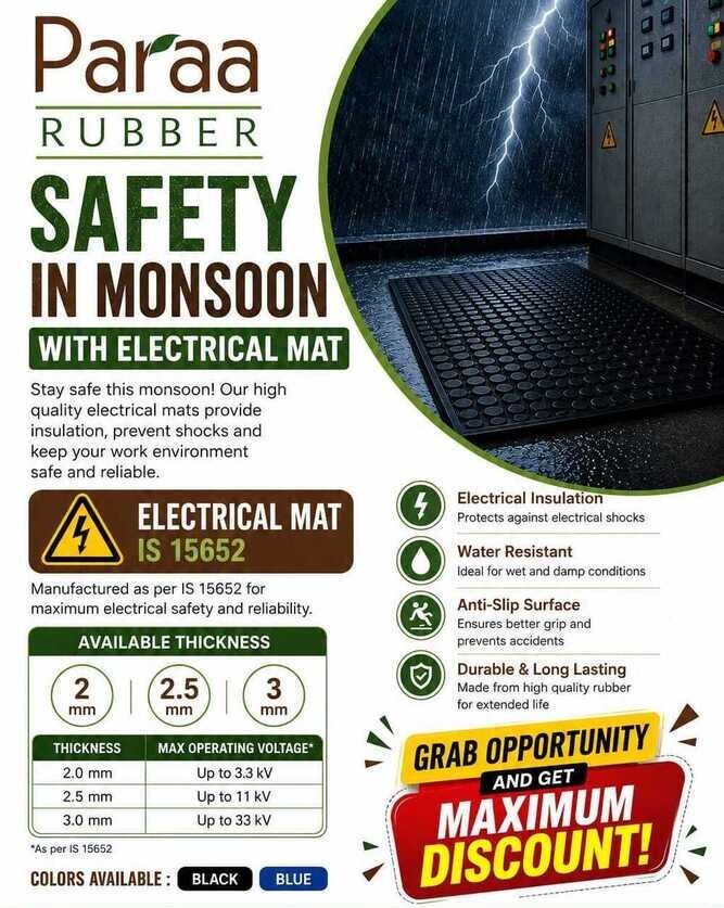 Electrical Mats - Color: Black