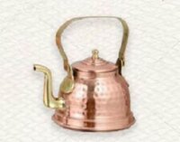 Copper Kettle - 1-2 Liters, 6x8 Inches , Copper Material With Brass Handle For Boiling Water And Preparing Beverages