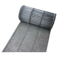 Flattend Wire Conveyor Belt - Color: Silver