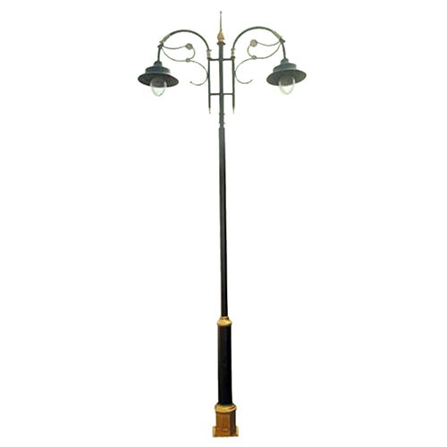 Aluminium and Cast Iron Modern Poles - 5m Height, Sleek Black Finish, Durable Mild Steel, Outdoor Lighting Fixtures, 220-440 Volt Compatibility