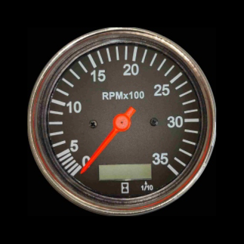 Black Amc8021 Preconfigured Tachometer