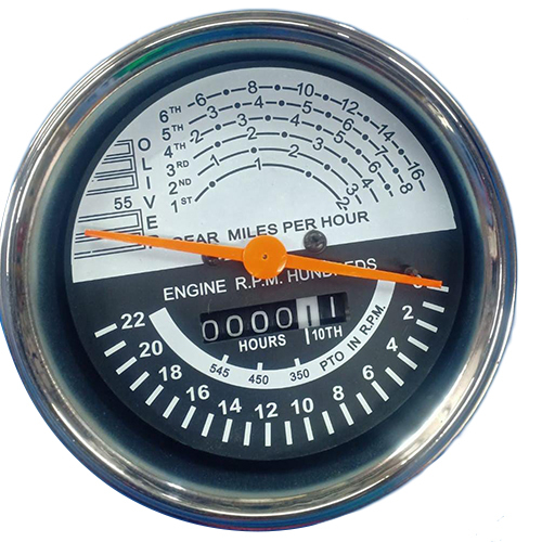 Silver Analog Preconfigured Tachometer