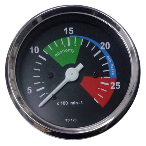 Silver Electric Preconfigured Tachometer