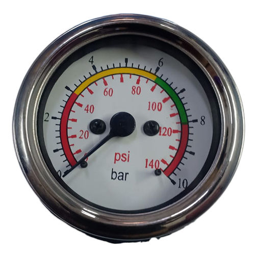 Silver Analog Pressure Gauge