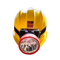 Safety Helmet With Big Led Lamp - Color: Yellow