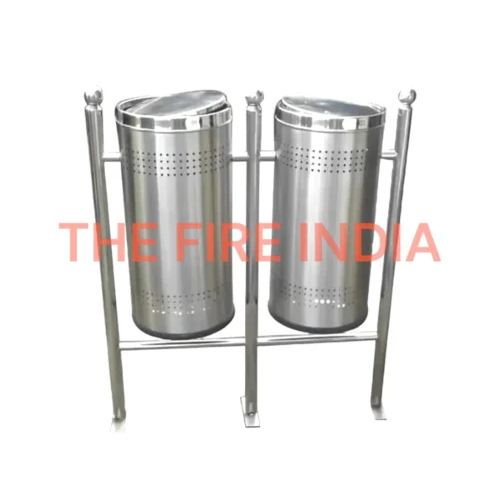 Stainless Steel Twin Dustbins