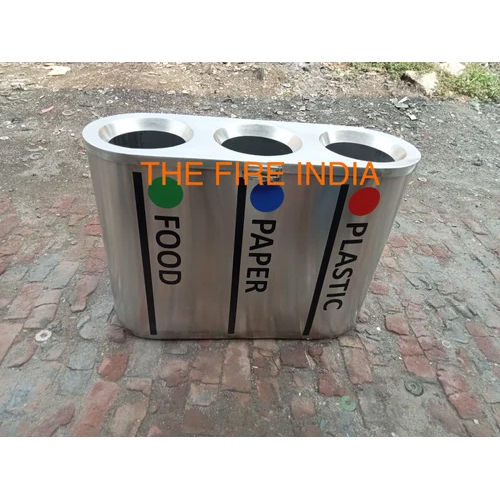 Stainless Steel Trio Dustbins Application: Railway