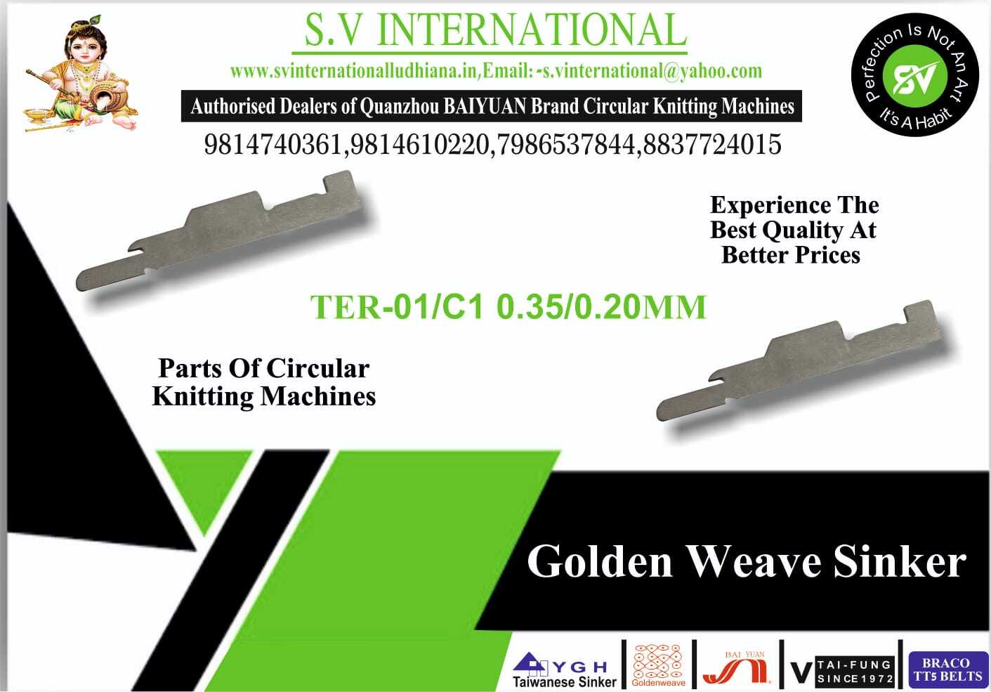 TER-01/C1 0.35/0.20MM - TERROT SINGLE JERSEY MACHINE SINKERS