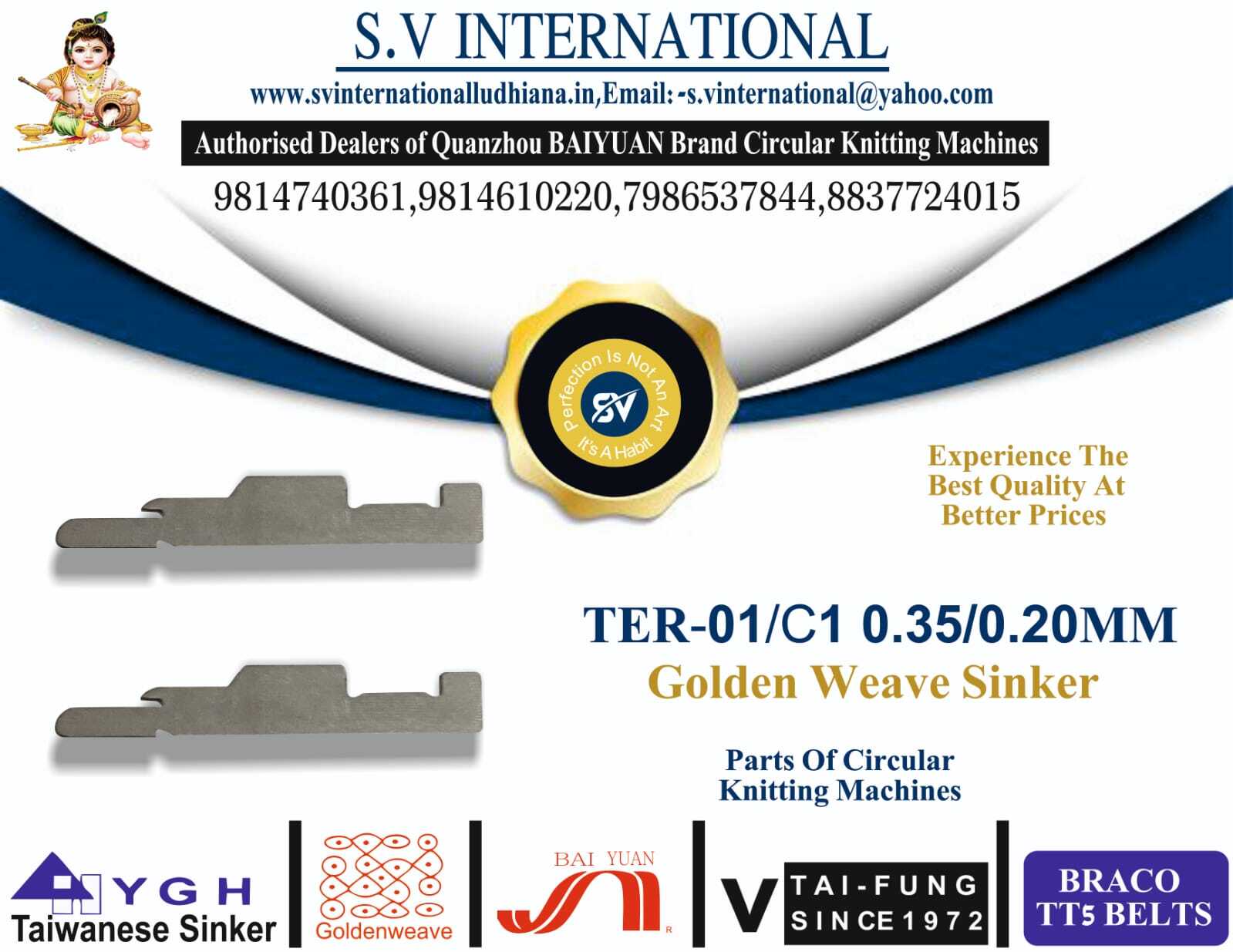 TER-01/C1 0.35/0.20MM - TERROT SINGLE JERSEY MACHINE SINKERS