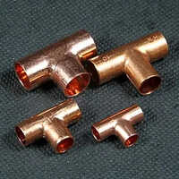 Copper Pipe Tee - Color: Golden