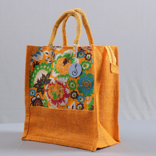 Yellow Jute Storage Bags