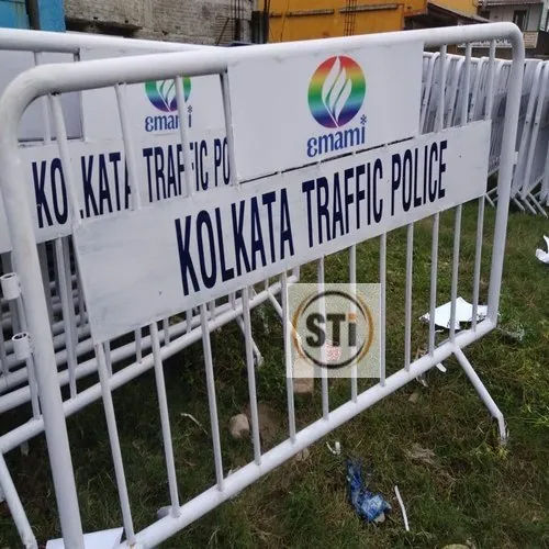 White Traffic Police Barricade