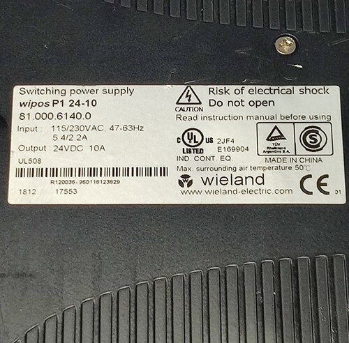 WIELAND WIPOS P1 24-10 POWER SUPPLY