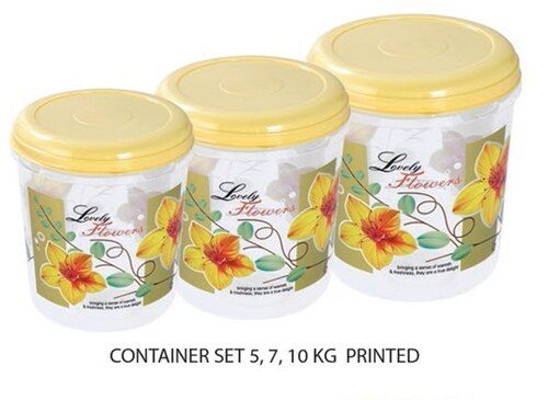 Household Container Fresh N Fresh 5kg 7kg 10kg  Printed Set