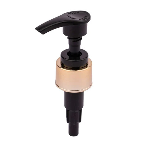 24mm Black Gold Lotion Pump - UV Metalized