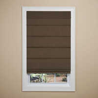 Window Roman Blinds - Eco Friendly Fabric Roller, Horizontal Pattern, Plain Design For Living Room | Versatile Home Use, Any Color Choice