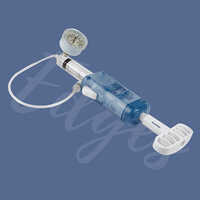 Hybrid Inflation Device - New Manual Equipment, White & Blue Color, Portable Design | Real-time Pressure Monitoring, Enhanced Safety Features For Vascular Interventions