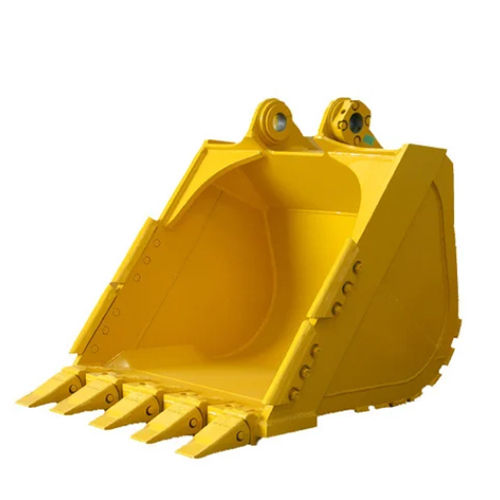 Yellow Earth-Moving Excavator Bucket