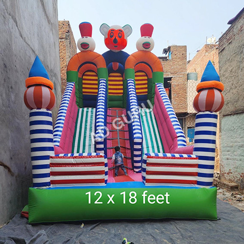 12X18 Ft Cartoon-Themed Inflatable Bounce House - Color: Multicolor