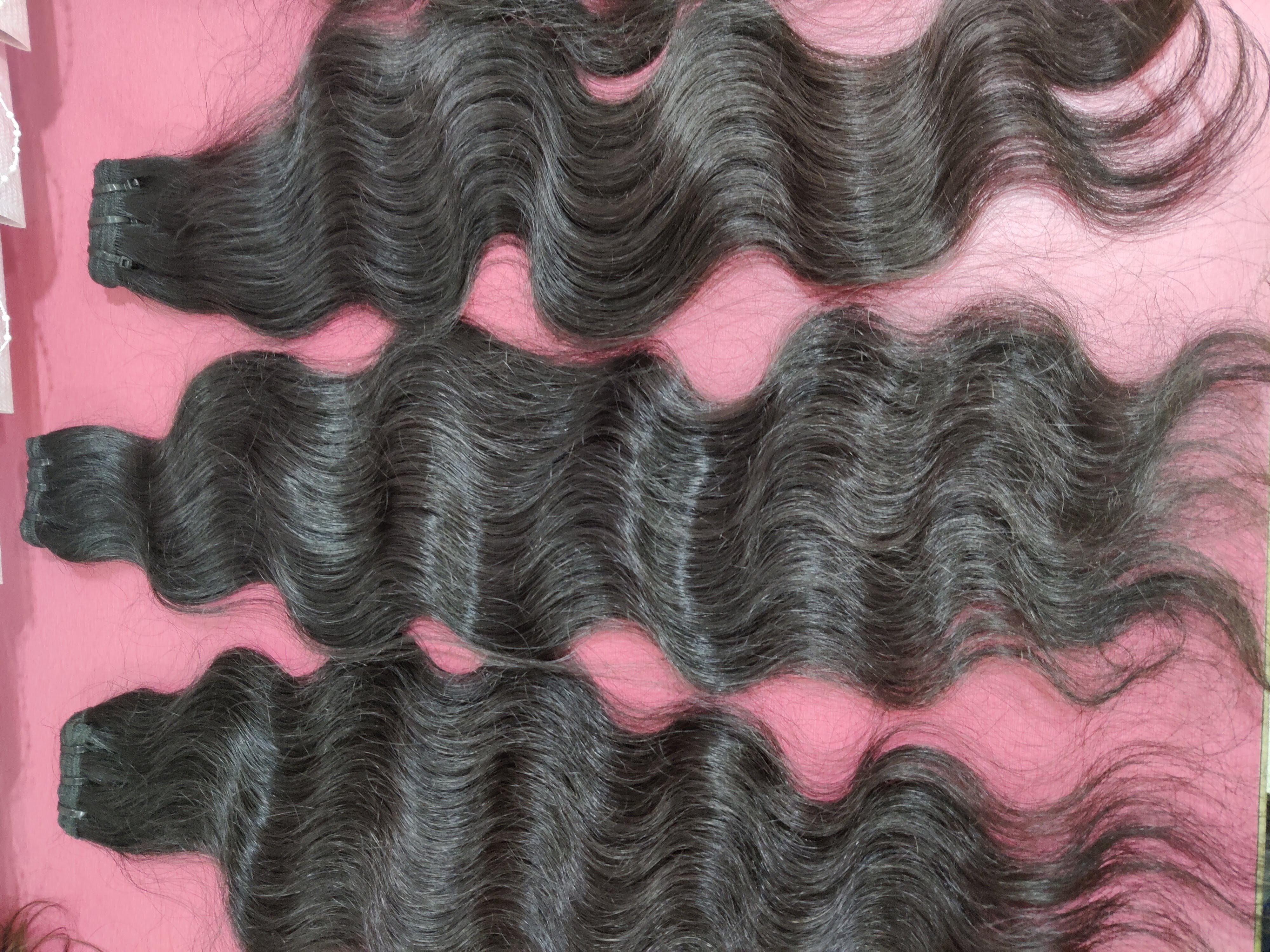 100 % Unprocessed Indian Virgin Body wavy Hair bundles