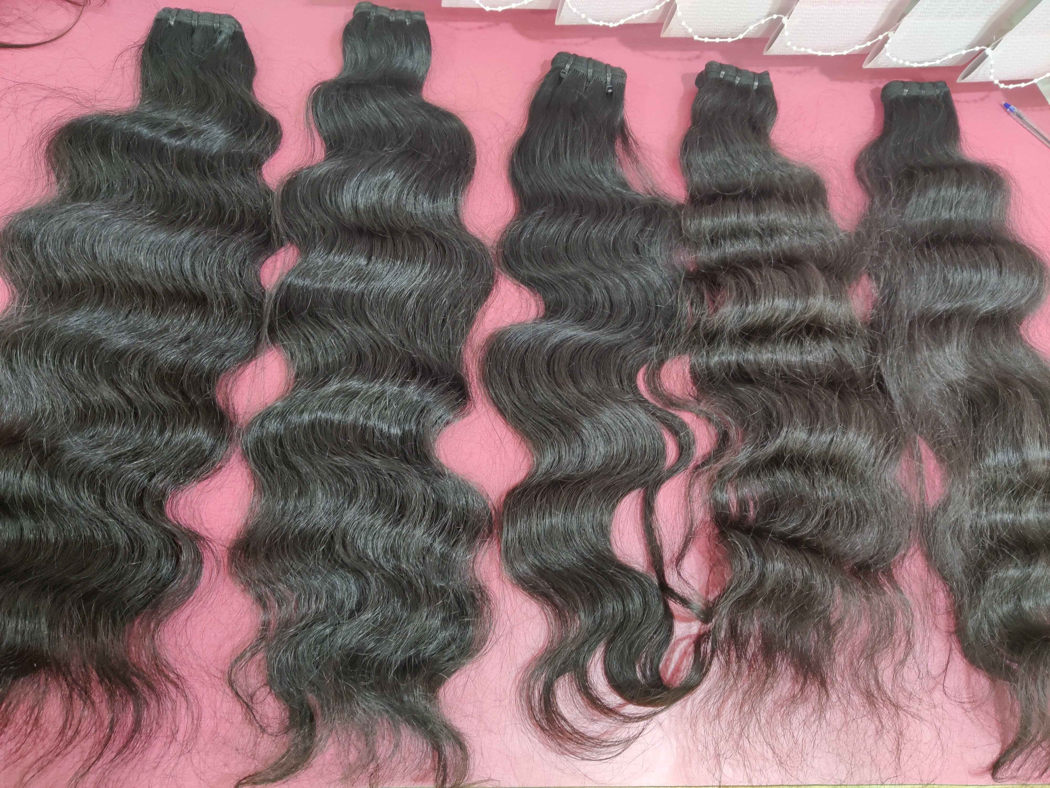 100 % Unprocessed Indian Virgin Body wavy Hair bundles