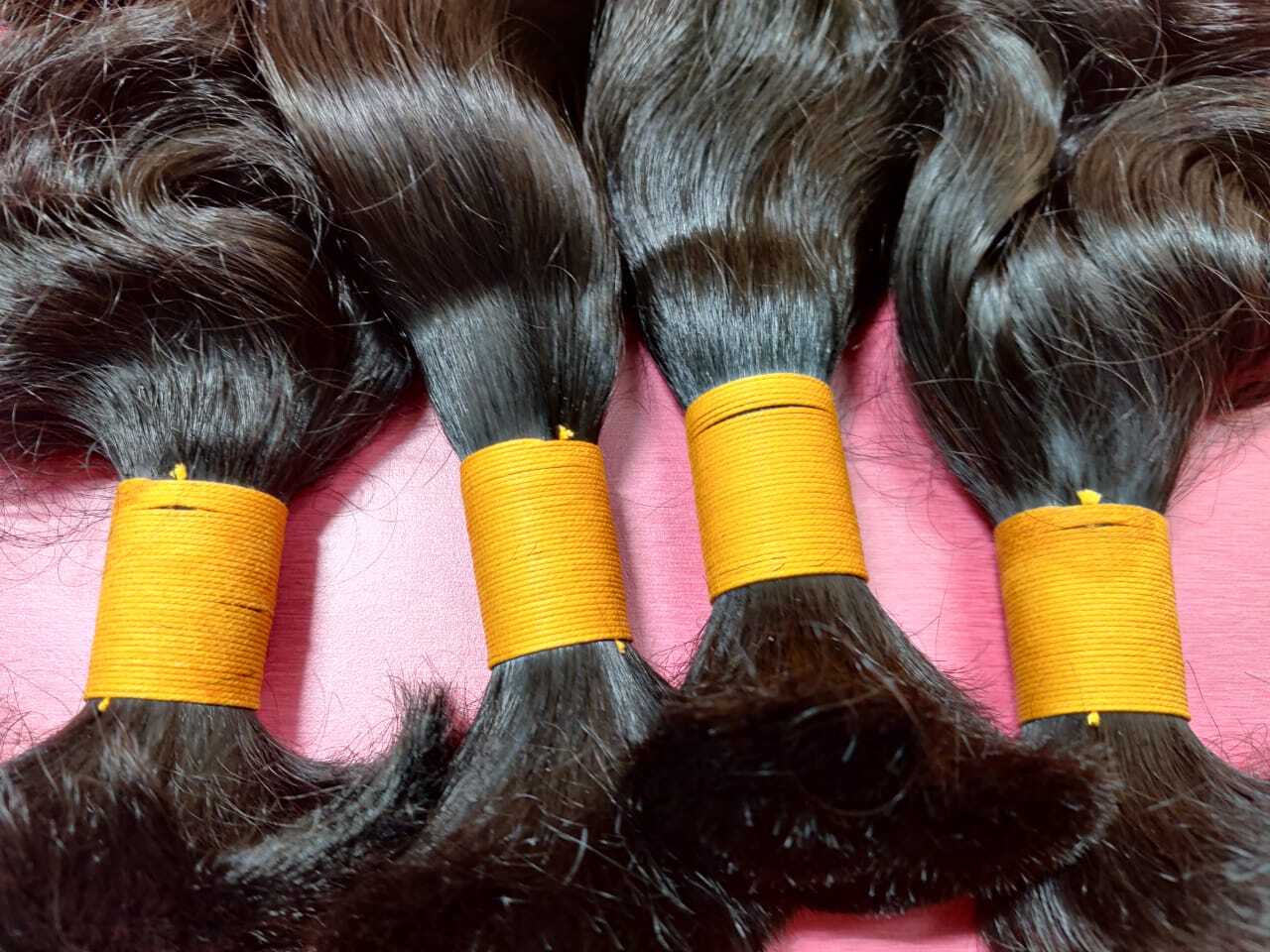 Natural raw Bulk Virgin Wavy Hair for braids