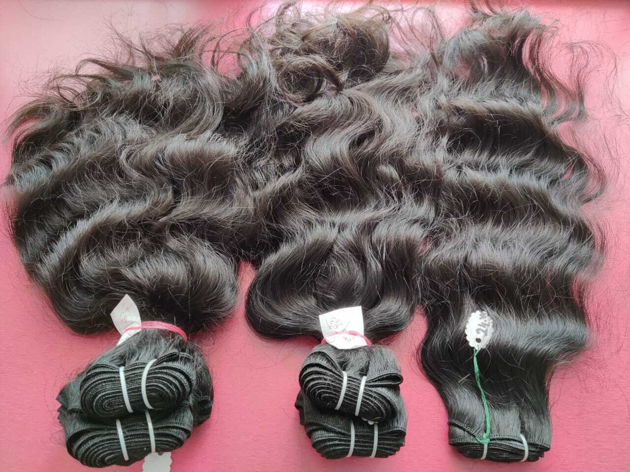 Natural Curly Machine Weft Hair extensions