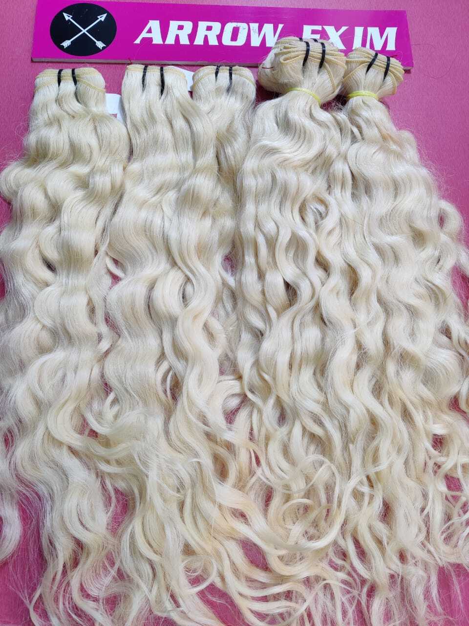 Blonde Machine Weft Hair extension bundles