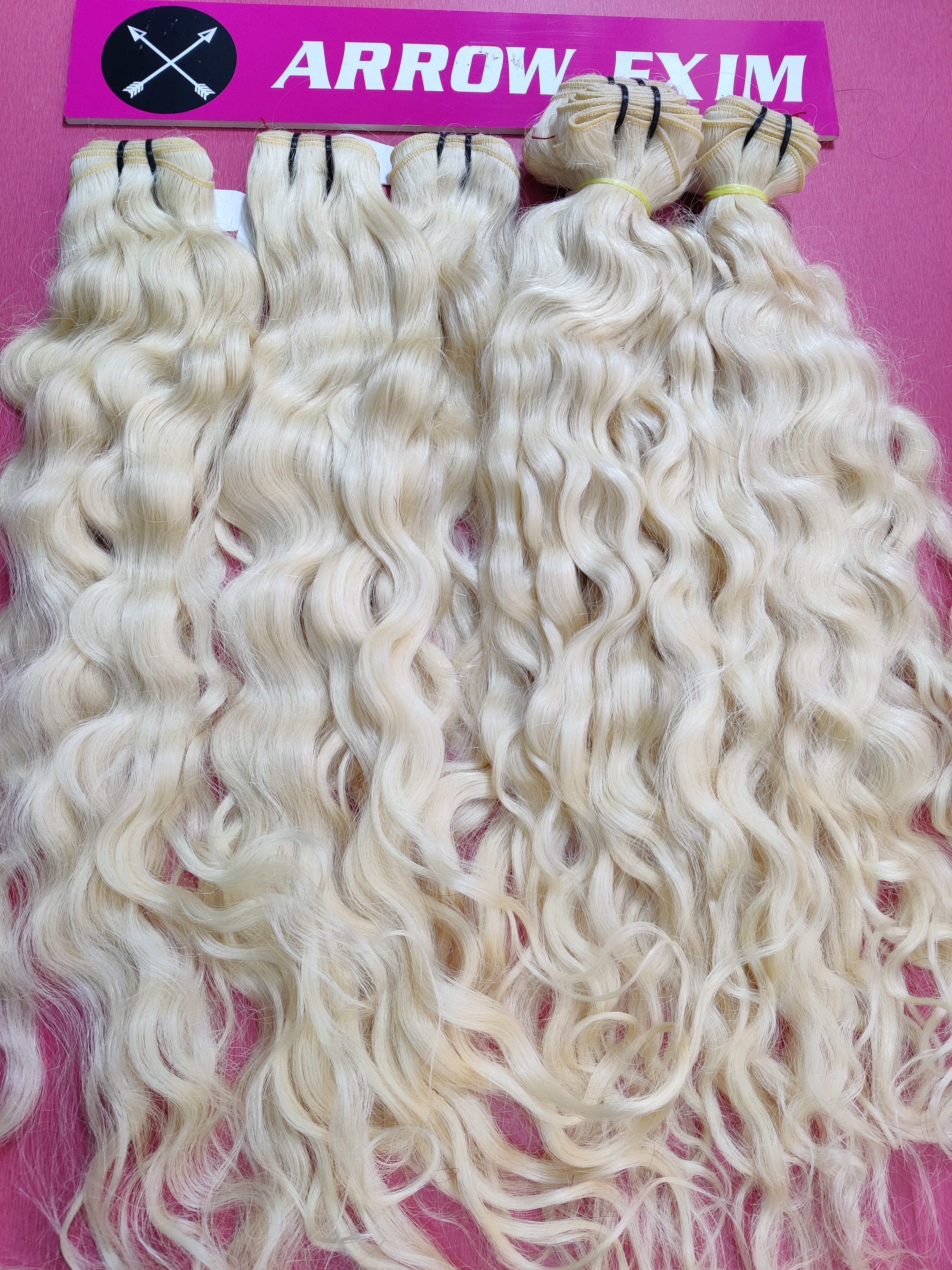 Blonde Machine Weft Hair extension bundles