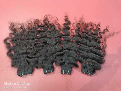 Natural Colour Black Brown Raw Indian Curly Hair