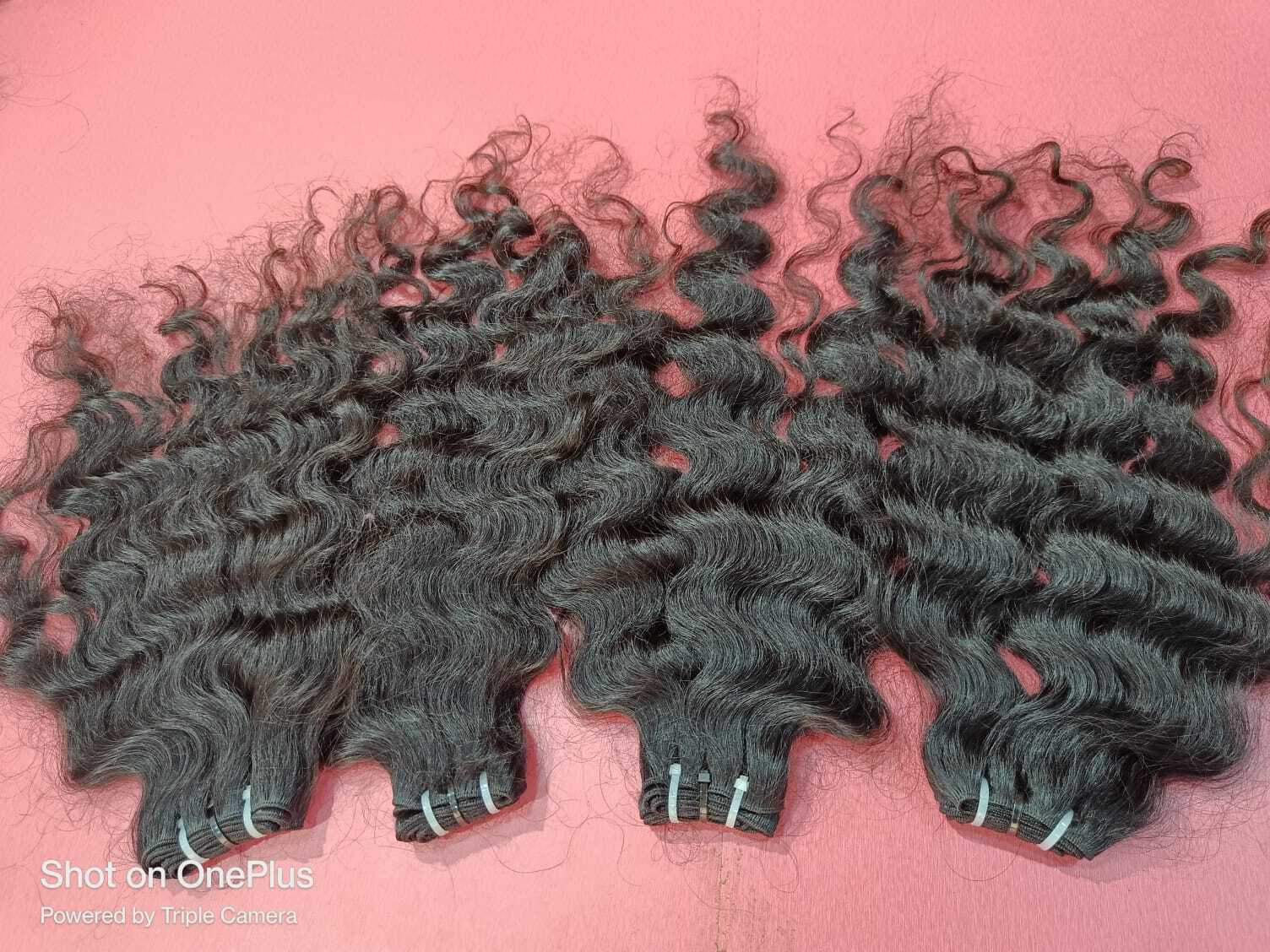Natural Colour Black Brown Raw Indian Curly Hair