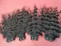 Natural Colour Black Brown Raw Indian Curly Hair